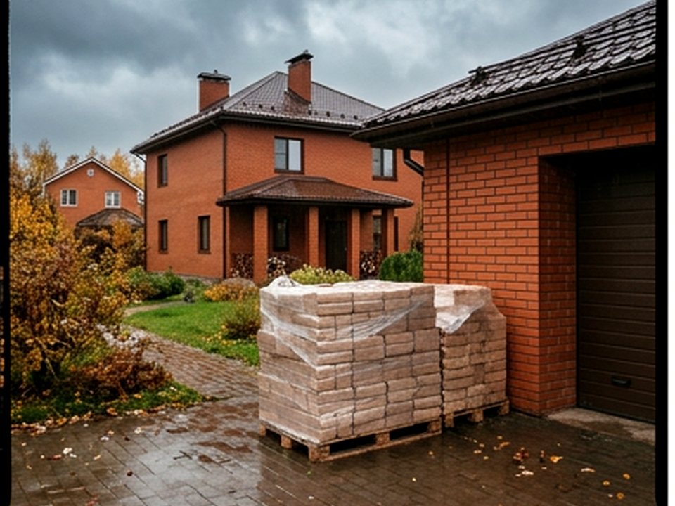 декоративная поленница — Новый переулок, 3, Можайск